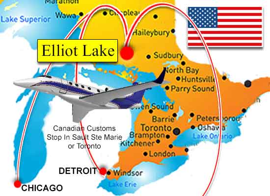 Fly From USA to Elliot Lake